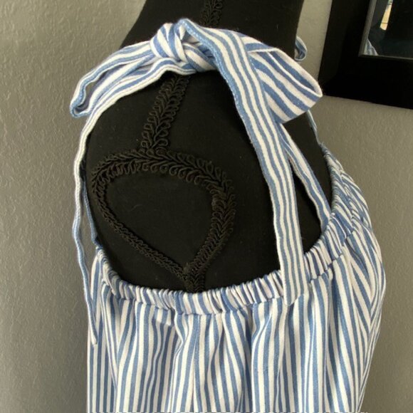 NWT English Factory Amelia Blue Stripe Tie Mini Dress Small - Picture 9 of 14